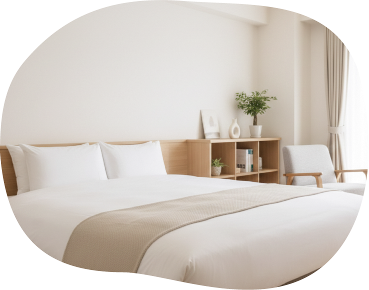 ベッドルームの様子